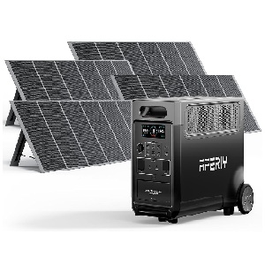 Estacion energia portatil de 3600 W con 4 paneles solares de 400 W